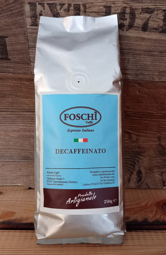Foschi Café Italiano ganze Bohne Espresso Koffeinfrei 250 gr.